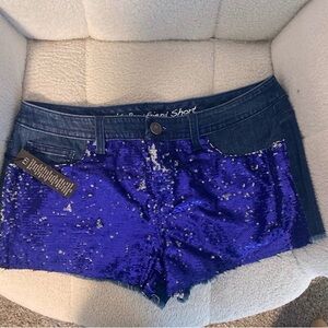 Victoria's Secret Blue Sequin Jean Shorts